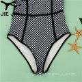 2020 JIEJIN Customized Print Women's Sexy Swimsuit Bodysuit One-Piece Swimwear with Mould Cup